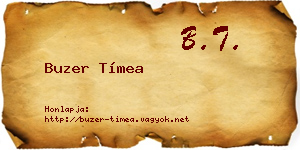 Buzer Tímea névjegykártya